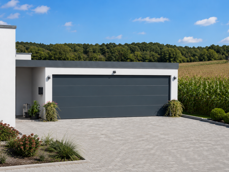 Großtorgarage XXL – Garage met grote poort · 6 × 6 × 2,65 m · Sektionaltor RAL 9016